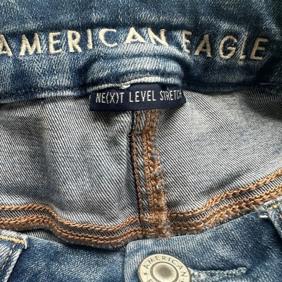 American Eagle Outfitters NE(X)T Level Stretch Curvy HI-Rise Shortie Shorts 6 - Picture 4 of 7